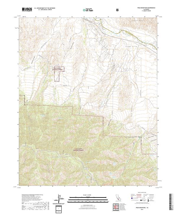 Peak Mountain 2021 topographic map thumbnail