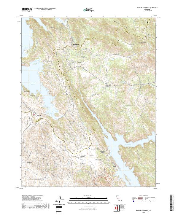 Penon Blanco Peak topographic map thumbnail