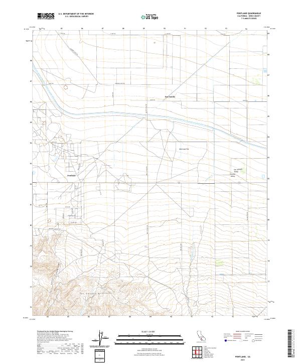 Pentland topographic map thumbnail