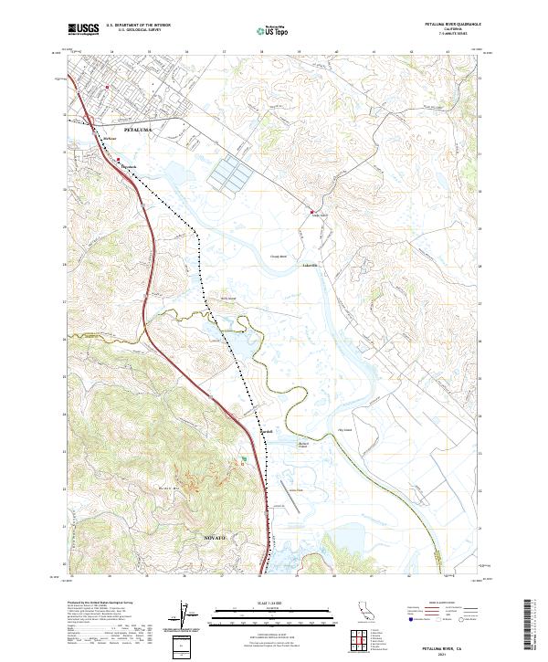 Petaluma River topographic map thumbnail