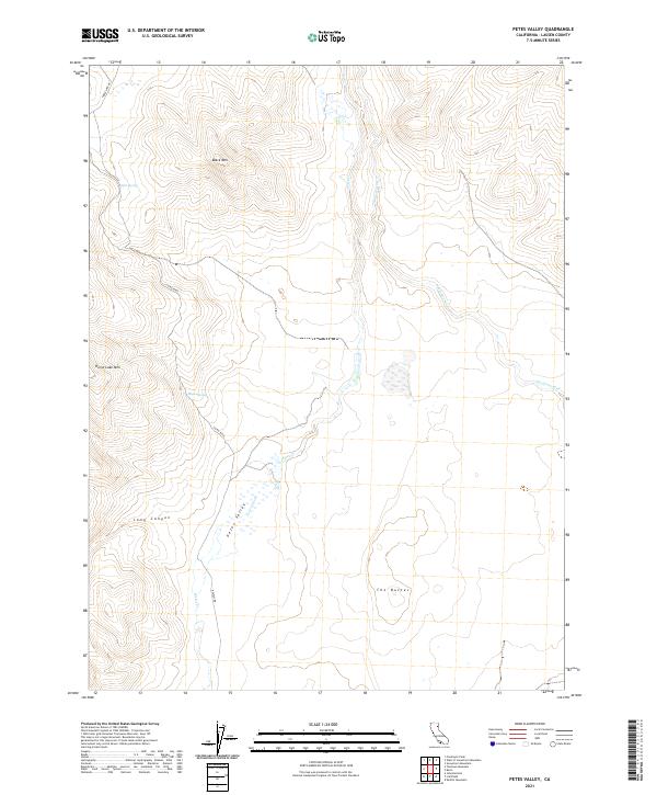Petes Valley topographic map thumbnail
