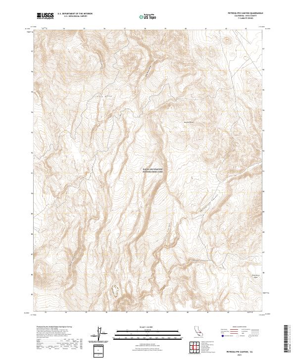Petroglyph Canyon topographic map thumbnail