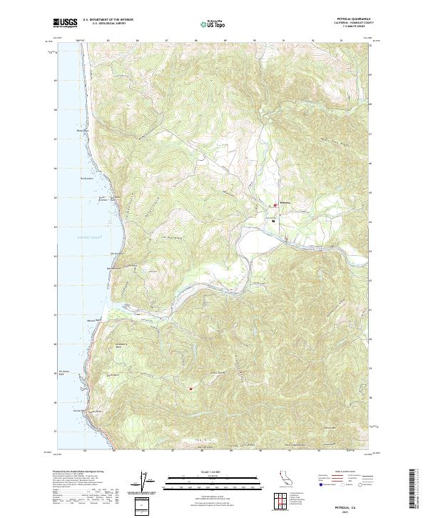 Petrolia 2021 topographic map thumbnail