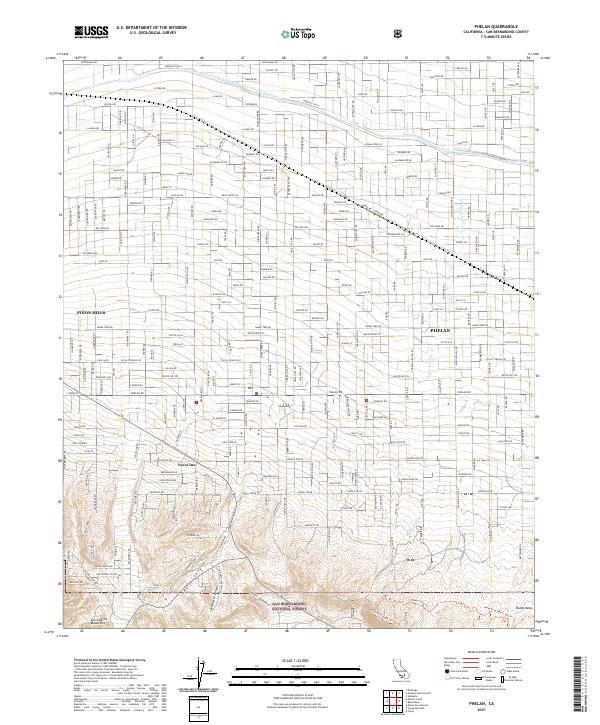 Phelan topographic map thumbnail