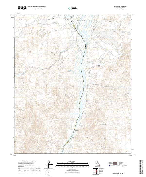 Picacho NW 2021 topographic map thumbnail