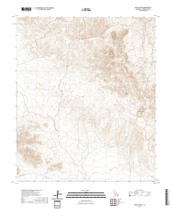 Picacho Peak topographic map thumbnail