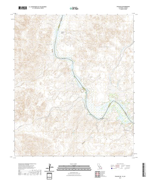 Picacho SW 2021 topographic map thumbnail