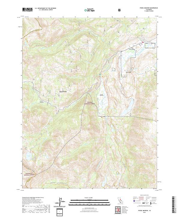 Pickel Meadow topographic map thumbnail