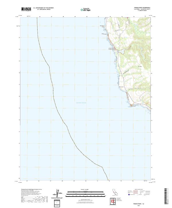 Pigeon Point topographic map thumbnail