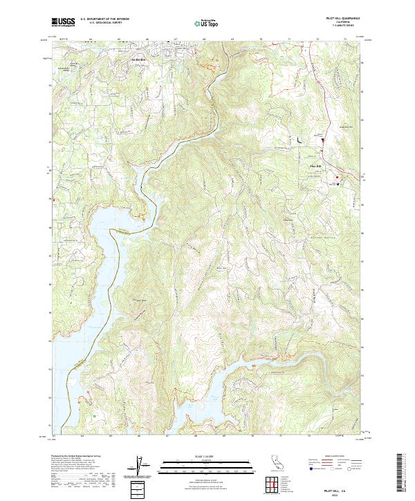 Pilot Hill topographic map thumbnail