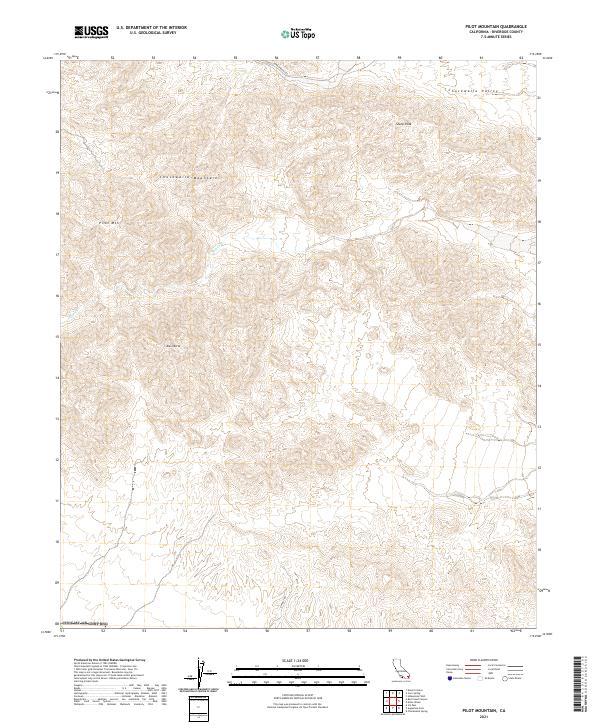 Pilot Mountain 2021 topographic map thumbnail