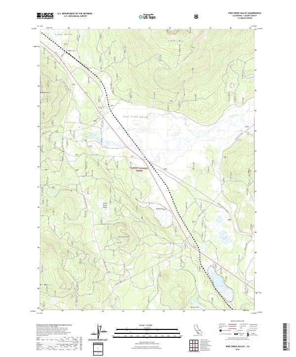 Pine Creek Valley topographic map thumbnail