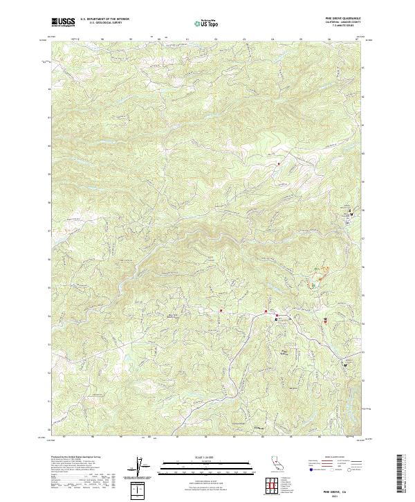 Pine Grove 2021 topographic map thumbnail