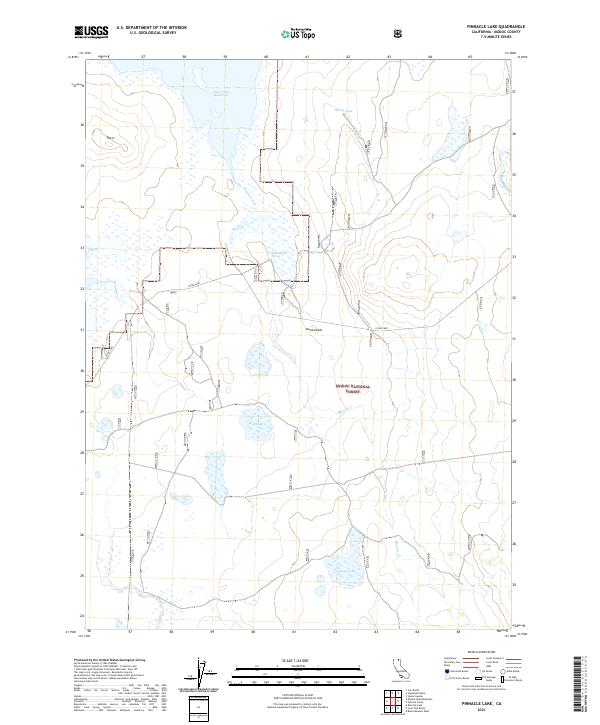 Pinnacle Lake 2021 topographic map thumbnail