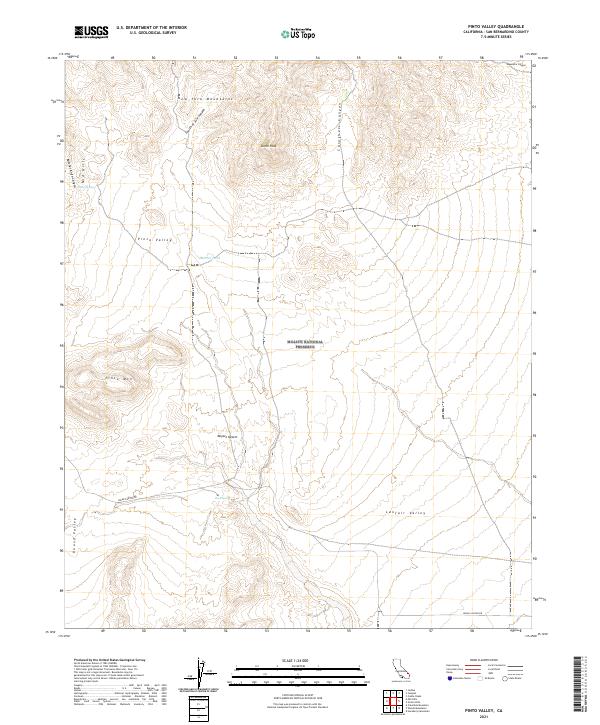 Pinto Valley topographic map thumbnail