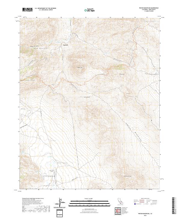 Pinyon Mountain 2022 topographic map thumbnail