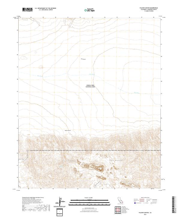 Placer Canyon topographic map thumbnail