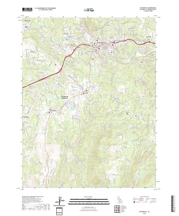 Placerville 2022 topographic map thumbnail