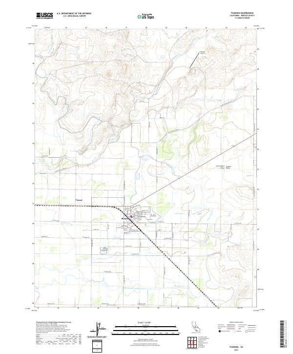 Planada topographic map thumbnail