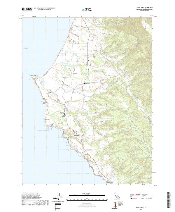 Point Arena topographic map thumbnail