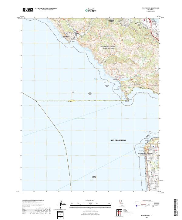 Point Bonita topographic map thumbnail