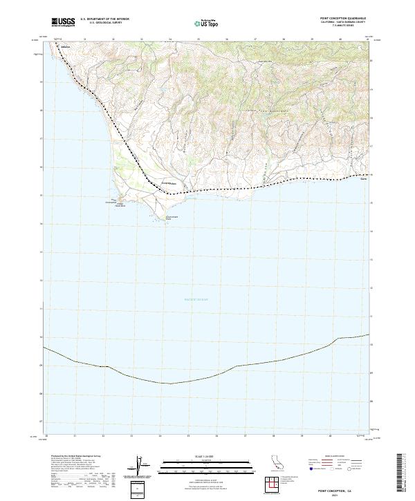 Point Conception 2021 topographic map thumbnail