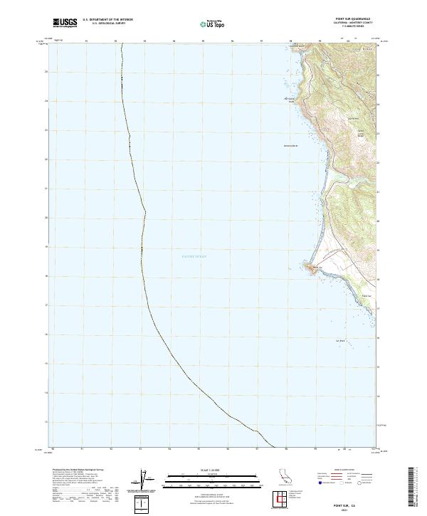 Point Sur 2021 topographic map thumbnail