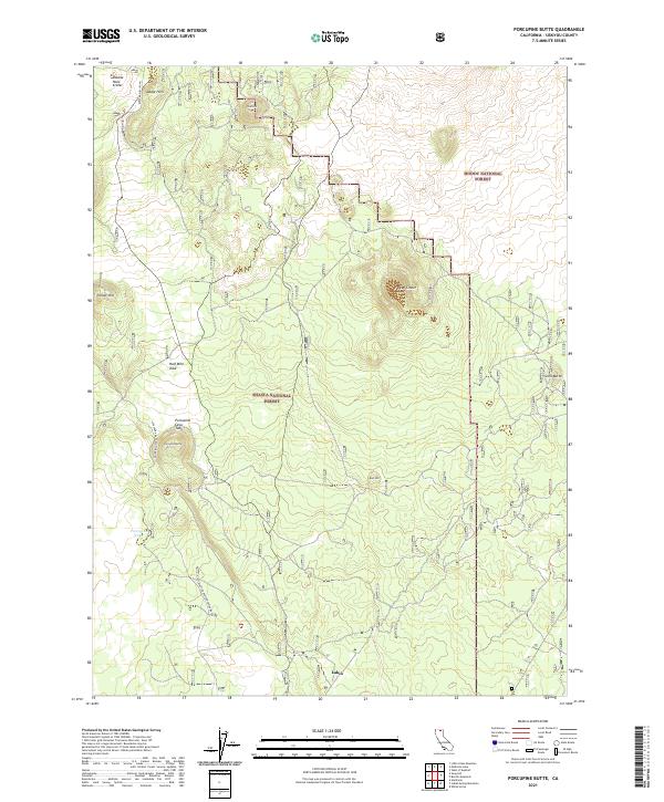 Porcupine Butte topographic map thumbnail