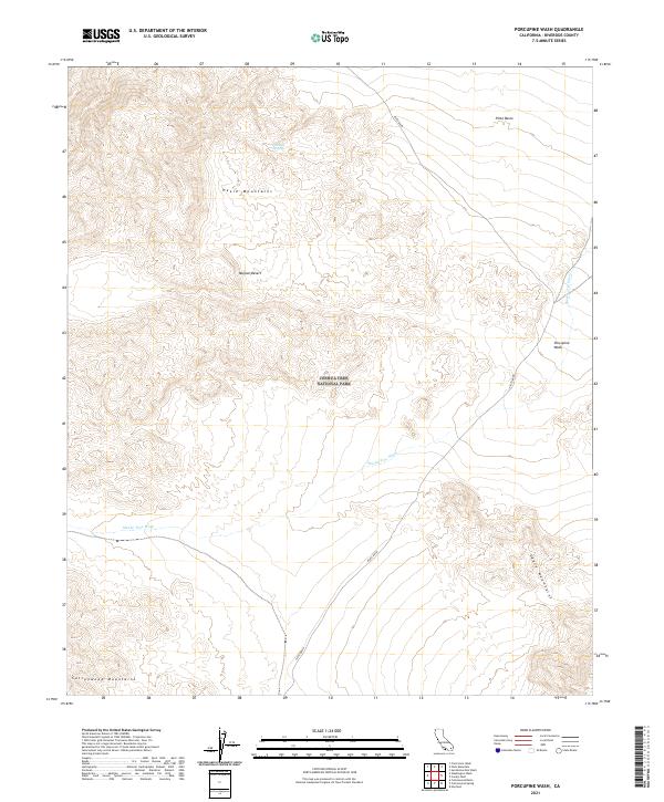 Porcupine Wash topographic map thumbnail