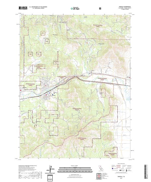 Portola 2021 topographic map thumbnail