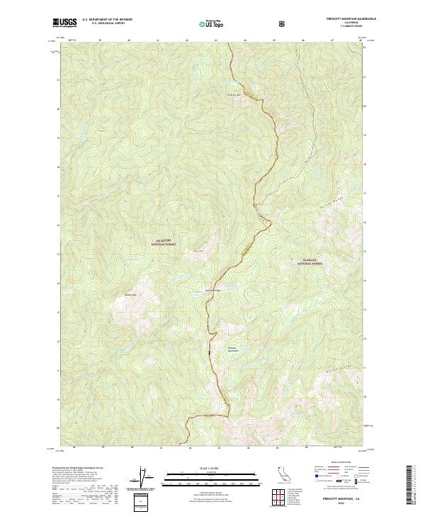 Prescott Mountain topographic map thumbnail