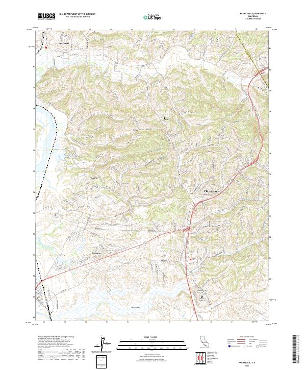 Prunedale 2021 topographic map thumbnail