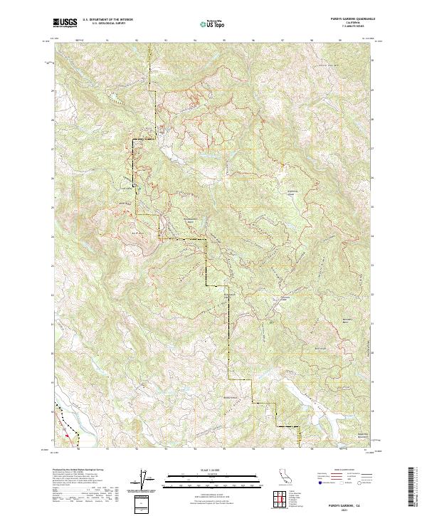 Purdys Gardens topographic map thumbnail