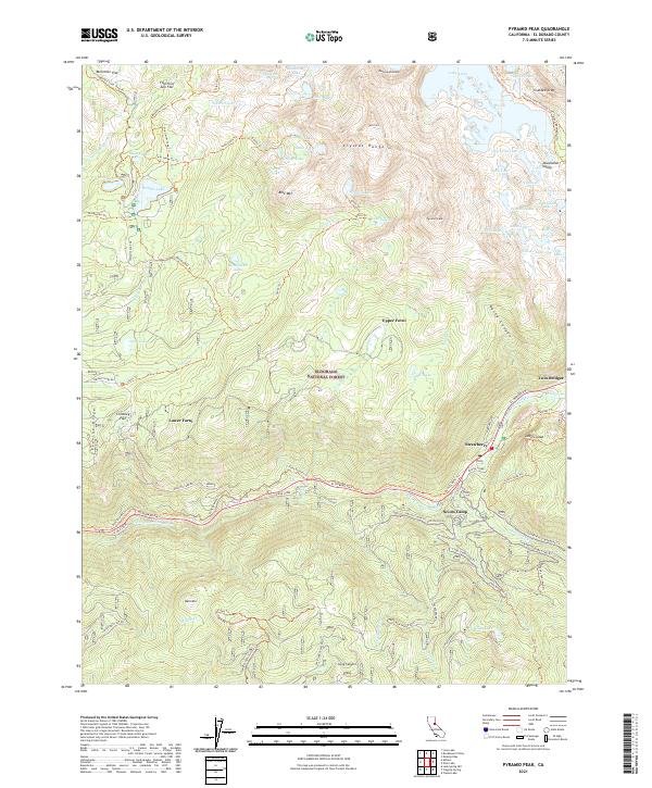 Pyramid Peak 2021 topographic map thumbnail