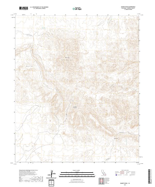 Quartz Peak 2021 topographic map thumbnail