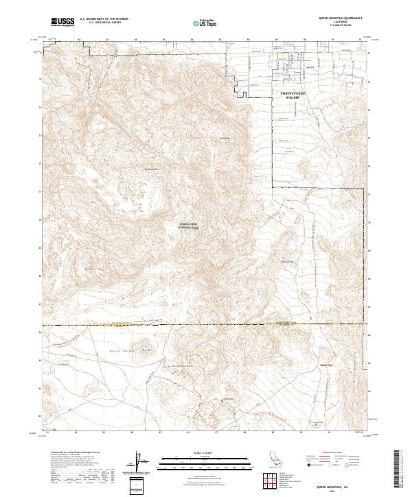 Queen Mountain topographic map thumbnail