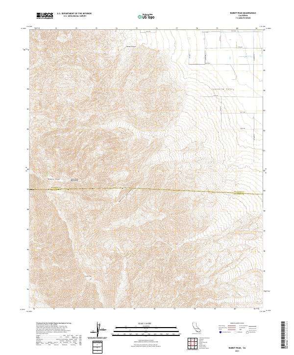 Rabbit Peak 2021 topographic map thumbnail