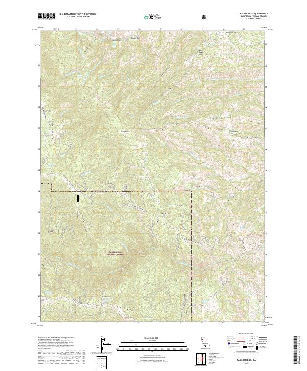 Raglin Ridge 2021 topographic map thumbnail