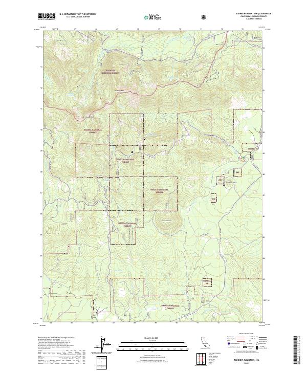 Rainbow Mountain 2022 topographic map thumbnail