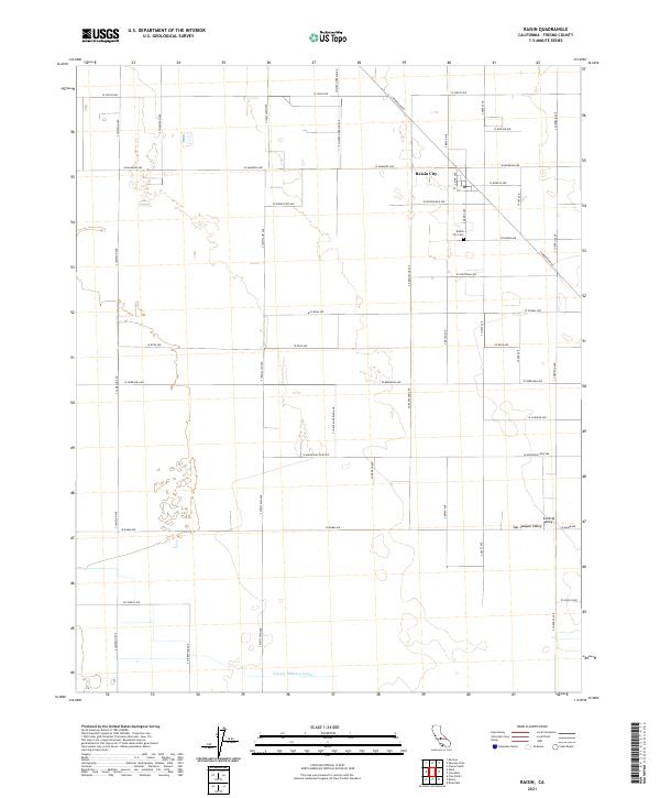 Raisin 2021 topographic map thumbnail