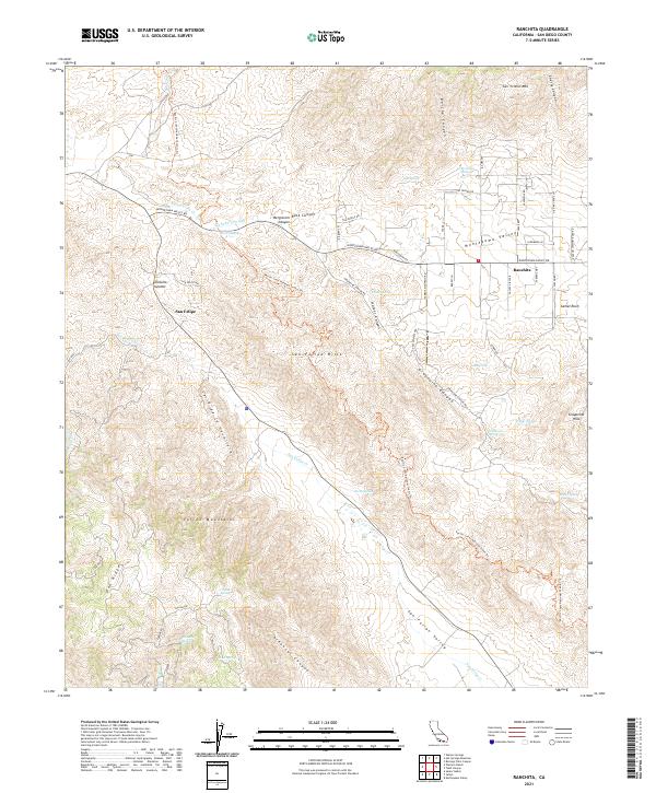 Ranchita 2021 topographic map thumbnail