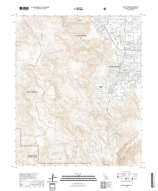 Rancho Mirage topographic map thumbnail