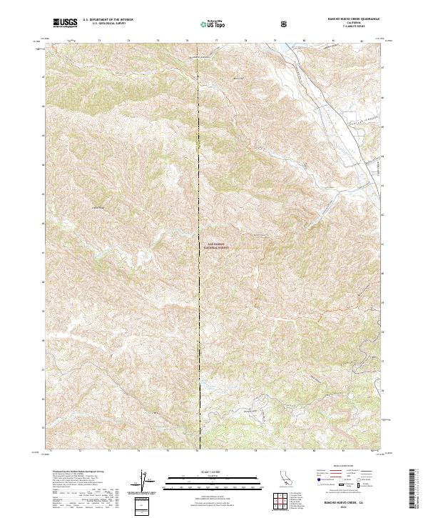 Rancho Nuevo Creek topographic map thumbnail