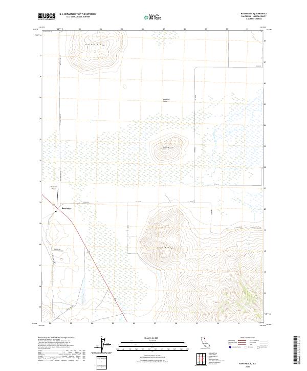 Ravendale 2021 topographic map thumbnail