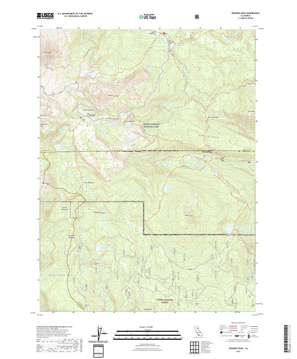 Reading Peak 2021 topographic map thumbnail
