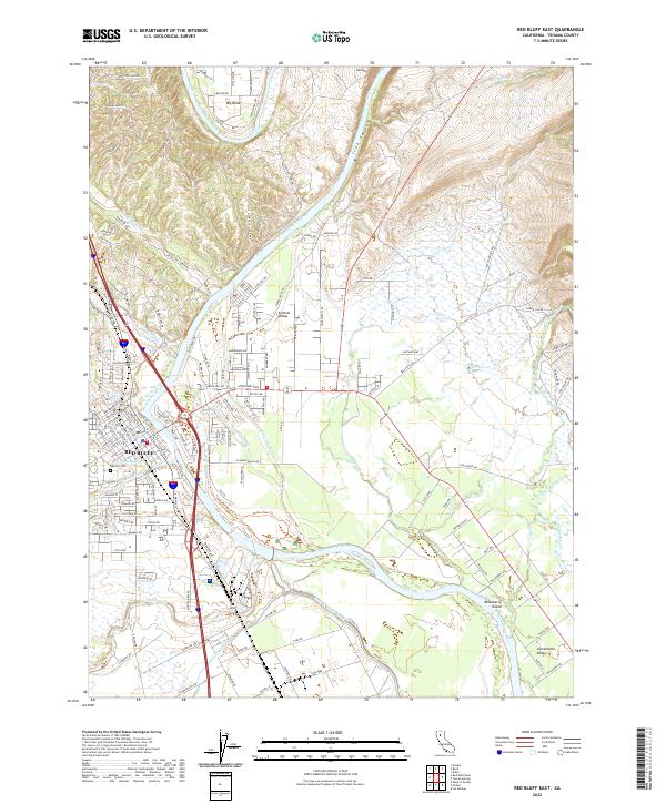Red Bluff East topographic map thumbnail