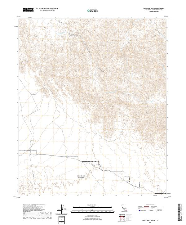 Red Cloud Canyon 2021 topographic map thumbnail
