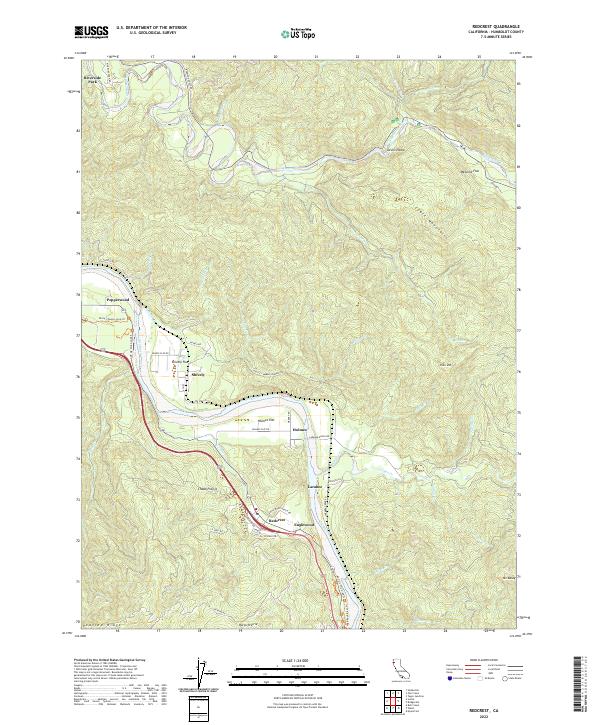 Redcrest 2022 topographic map thumbnail