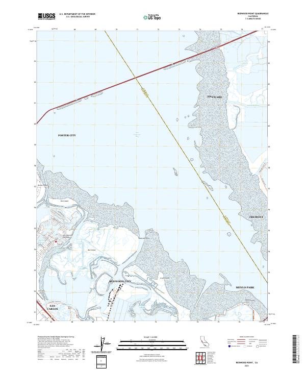Redwood Point 2021 topographic map thumbnail