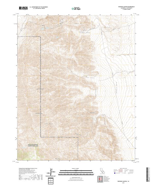 Revenue Canyon topographic map thumbnail